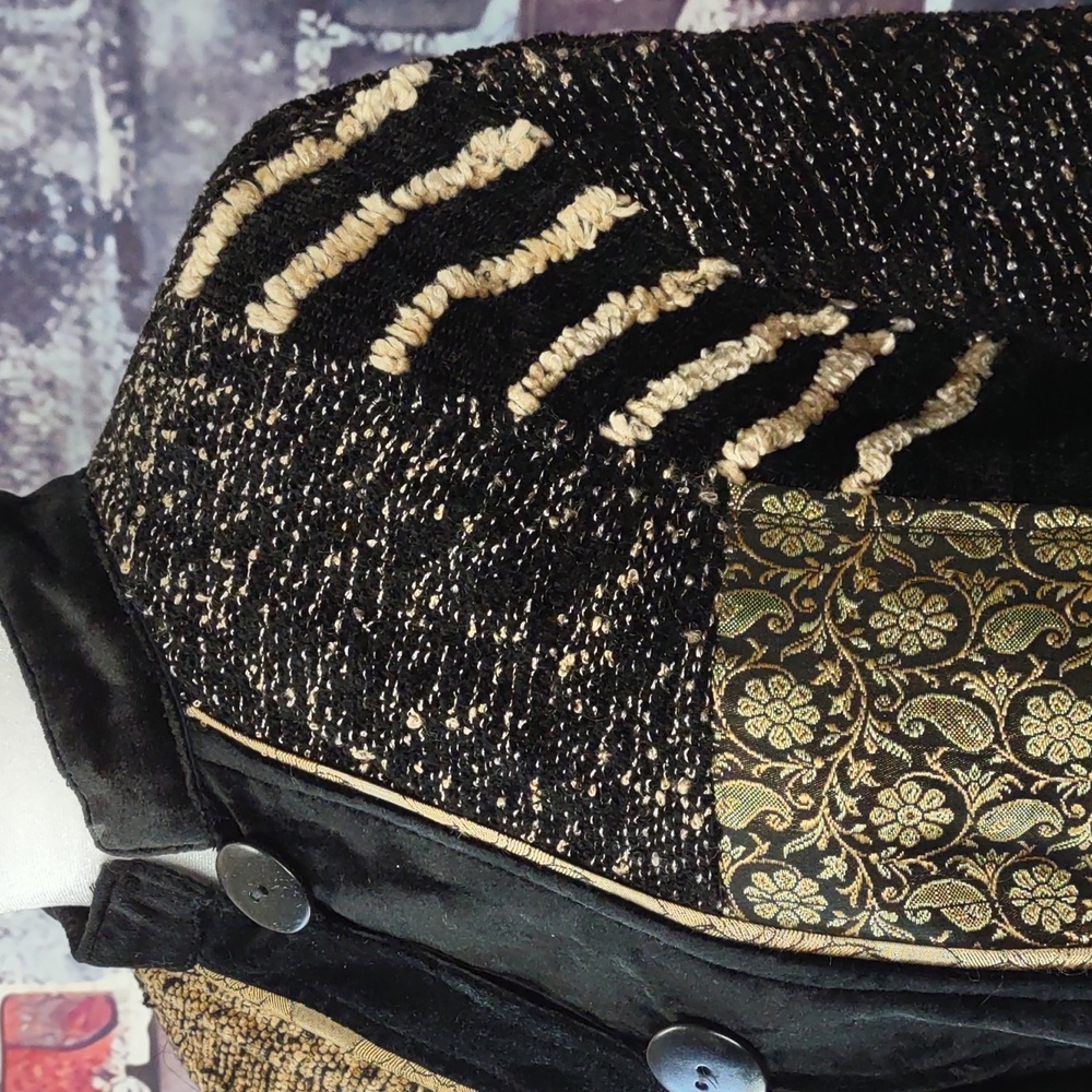 Vintage Flashback Mixed Media Patchwork Jacket - image 6